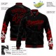 Custom Graffiti Pattern Black-Red Dark Abstract Urban Street Art 3D Bomber Full-Snap Varsity Letterman Jacket Custom Graffiti Pattern Black-Red Dark Abstract Urban Street Art 3D Bomber Full-Snap Varsity Letterman Jacket