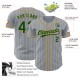 Custom Gray Green Pinstripe Old Gold Authentic rugby Jersey Custom Gray Green Pinstripe Old Gold Authentic rugby Jersey
