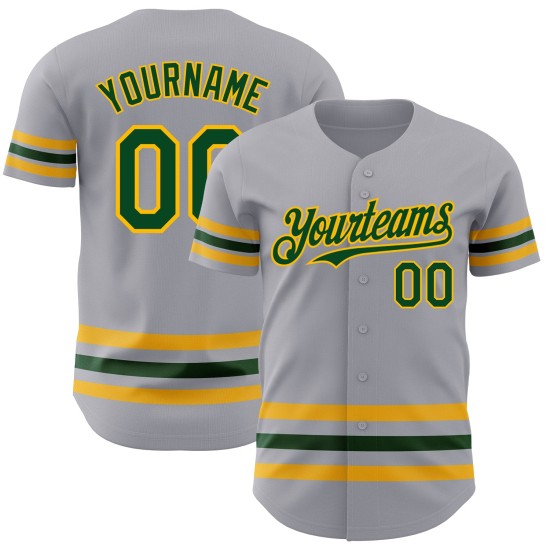 Custom Gray Green-Gold Line Authentic rugby Jersey Custom Gray Green-Gold Line Authentic rugby Jersey