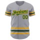 Custom Gray Green-Gold Line Authentic rugby Jersey Custom Gray Green-Gold Line Authentic rugby Jersey