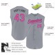 Custom Gray Pink Black-Light Blue Authentic Sleeveless rugby Jersey Custom Gray Pink Black-Light Blue Authentic Sleeveless rugby Jersey