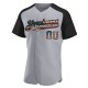 Custom Gray Vintage USA Flag-Black Authentic Raglan Sleeves rugby Jersey Custom Gray Vintage USA Flag-Black Authentic Raglan Sleeves rugby Jersey