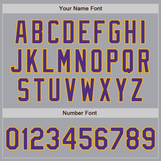Custom Gray Purple-Gold Bomber Full-Snap Varsity Letterman Jacket Custom Gray Purple-Gold Bomber Full-Snap Varsity Letterman Jacket