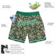 Custom Green Kelly Green-White 3D Pattern Design Dollar Authentic Shorts Custom Green Kelly Green-White 3D Pattern Design Dollar Authentic Shorts