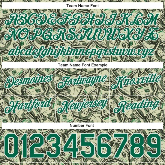 Custom Green Kelly Green-White 3D Pattern Design Dollar Authentic Shorts Custom Green Kelly Green-White 3D Pattern Design Dollar Authentic Shorts