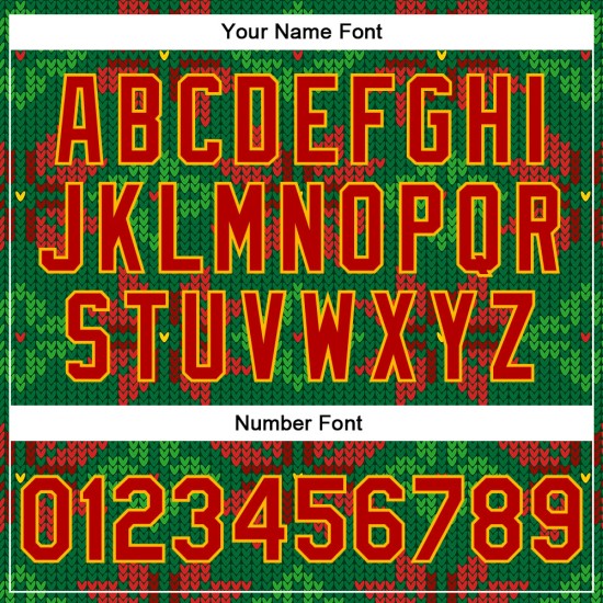 Custom Green Red-Gold Christmas 3D Bomber Full-Snap Varsity Letterman Jacket Custom Green Red-Gold Christmas 3D Bomber Full-Snap Varsity Letterman Jacket