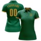 Custom Kelly Green Old Gold Performance Golf Polo Shirt Custom Kelly Green Old Gold Performance Golf Polo Shirt