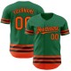 Custom Kelly Green Orange-Black Line Authentic rugby Jersey Custom Kelly Green Orange-Black Line Authentic rugby Jersey