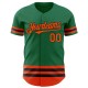 Custom Kelly Green Orange-Black Line Authentic rugby Jersey Custom Kelly Green Orange-Black Line Authentic rugby Jersey