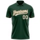 Custom Green White-Old Gold Performance Vapor Golf Polo Shirt Custom Green White-Old Gold Performance Vapor Golf Polo Shirt