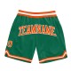 Custom Kelly Green Orange-White Authentic Throwback Shorts Custom Kelly Green Orange-White Authentic Throwback Shorts