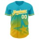 Custom Lakes Blue Yellow-White 3D Pattern Design Gradient Style Twinkle Star Authentic rugby Jersey Custom Lakes Blue Yellow-White 3D Pattern Design Gradient Style Twinkle Star Authentic rugby Jersey