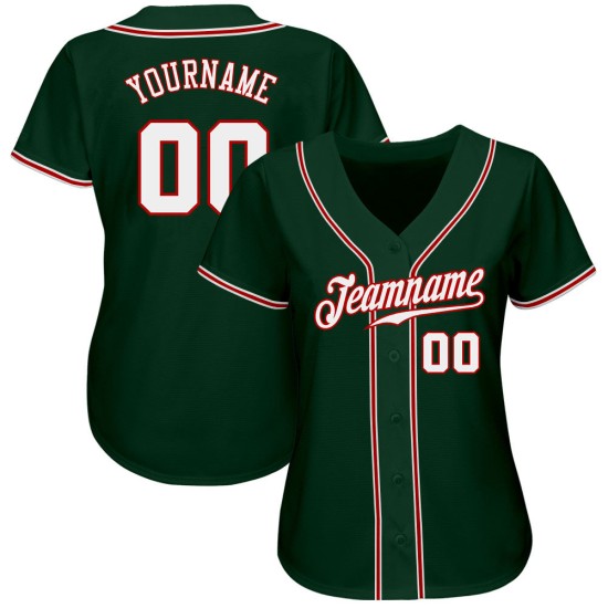 Custom Green White-Red Authentic rugby Jersey Custom Green White-Red Authentic rugby Jersey
