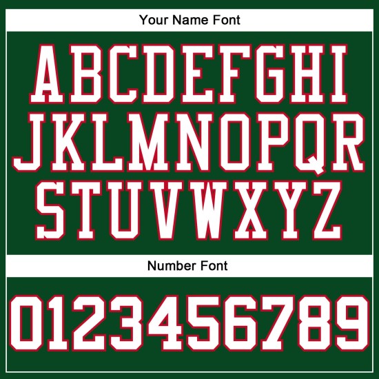 Custom Green White-Red Authentic rugby Jersey Custom Green White-Red Authentic rugby Jersey