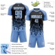 Custom Light Blue Black-White Abstract Fluid Wave Sublimation Uniform Jersey Custom Light Blue Black-White Abstract Fluid Wave Sublimation Uniform Jersey