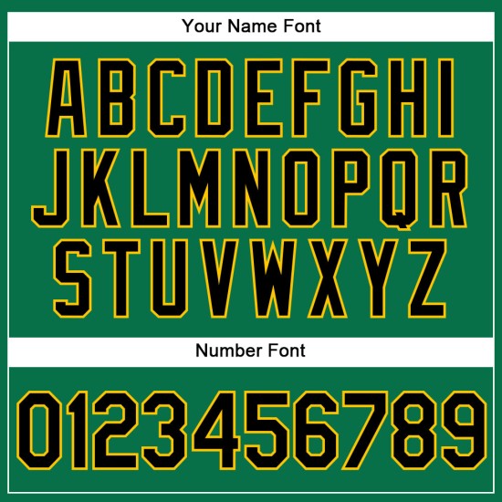 Custom Kelly Green Black-Gold Authentic rugby Jersey Custom Kelly Green Black-Gold Authentic rugby Jersey