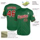 Custom Kelly Green Red-White Mesh Authentic Throwback rugby Jersey Custom Kelly Green Red-White Mesh Authentic Throwback rugby Jersey