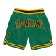 Custom Kelly Green Black-Gold Authentic Throwback Shorts Custom Kelly Green Black-Gold Authentic Throwback Shorts