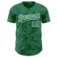 Custom Kelly Green White 3D Pattern Design Curve Lines Authentic rugby Jersey Custom Kelly Green White 3D Pattern Design Curve Lines Authentic rugby Jersey