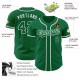 Custom Kelly Green Kelly Green-White Authentic rugby Jersey Custom Kelly Green Kelly Green-White Authentic rugby Jersey