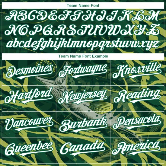 Custom Kelly Green White Largemouth Bass Fish Fishing 3D Bomber Full-Snap Varsity Letterman Hoodie Jacket Custom Kelly Green White Largemouth Bass Fish Fishing 3D Bomber Full-Snap Varsity Letterman Hoodie Jacket