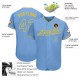 Custom Light Blue Light Blue-Gold Authentic rugby Jersey Custom Light Blue Light Blue-Gold Authentic rugby Jersey