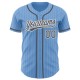 Custom Light Blue White Pinstripe Steel Gray Authentic rugby Jersey Custom Light Blue White Pinstripe Steel Gray Authentic rugby Jersey