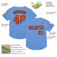 Custom Light Blue Orange-Black Mesh Authentic Throwback rugby Jersey Custom Light Blue Orange-Black Mesh Authentic Throwback rugby Jersey
