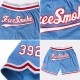Custom Light Blue White-Red Authentic Throwback Shorts Custom Light Blue White-Red Authentic Throwback Shorts