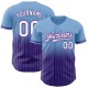 Custom Light Blue Pinstripe White-Purple Authentic Fade Fashion rugby Jersey Custom Light Blue Pinstripe White-Purple Authentic Fade Fashion rugby Jersey