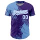 Custom Light Blue Purple-White 3D Pattern Design Abstract Brush Stroke Authentic rugby Jersey Custom Light Blue Purple-White 3D Pattern Design Abstract Brush Stroke Authentic rugby Jersey