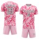 Custom Light Pink Black-Pink Abstract Geometric Pattern Sublimation Uniform Jersey Custom Light Pink Black-Pink Abstract Geometric Pattern Sublimation Uniform Jersey