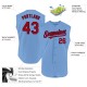 Custom Light Blue Red-Navy Authentic Sleeveless rugby Jersey Custom Light Blue Red-Navy Authentic Sleeveless rugby Jersey
