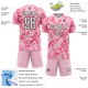 Custom Light Pink Black-Pink Abstract Geometric Pattern Sublimation Uniform Jersey Custom Light Pink Black-Pink Abstract Geometric Pattern Sublimation Uniform Jersey