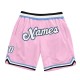 Custom Light Pink White-Light Blue Authentic Throwback Shorts Custom Light Pink White-Light Blue Authentic Throwback Shorts