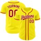 Custom Light Yellow Red-White Authentic rugby Jersey Custom Light Yellow Red-White Authentic rugby Jersey