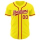 Custom Light Yellow Red-White Authentic rugby Jersey Custom Light Yellow Red-White Authentic rugby Jersey