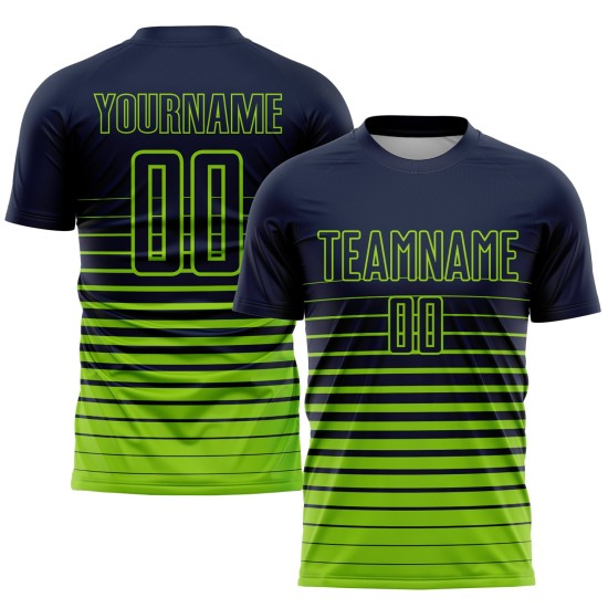 Custom Navy Neon Green Pinstripe Fade Fashion Sublimation Uniform Jersey Custom Navy Neon Green Pinstripe Fade Fashion Sublimation Uniform Jersey