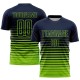 Custom Navy Neon Green Pinstripe Fade Fashion Sublimation Uniform Jersey Custom Navy Neon Green Pinstripe Fade Fashion Sublimation Uniform Jersey