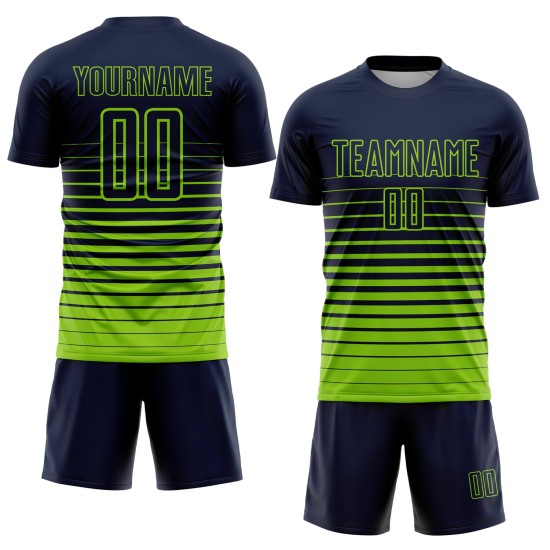 Custom Navy Neon Green Pinstripe Fade Fashion Sublimation Uniform Jersey Custom Navy Neon Green Pinstripe Fade Fashion Sublimation Uniform Jersey