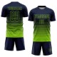 Custom Navy Neon Green Pinstripe Fade Fashion Sublimation Uniform Jersey Custom Navy Neon Green Pinstripe Fade Fashion Sublimation Uniform Jersey