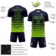 Custom Navy Neon Green Pinstripe Fade Fashion Sublimation Uniform Jersey Custom Navy Neon Green Pinstripe Fade Fashion Sublimation Uniform Jersey