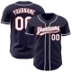 Custom Navy Red Pinstripe White-Gray Authentic rugby Jersey Custom Navy Red Pinstripe White-Gray Authentic rugby Jersey