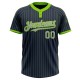 Custom Navy Neon Green Pinstripe Gray Two-Button Unisex Jersey Custom Navy Neon Green Pinstripe Gray Two-Button Unisex Jersey