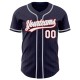 Custom Navy Red Pinstripe White-Gray Authentic rugby Jersey Custom Navy Red Pinstripe White-Gray Authentic rugby Jersey