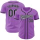 Custom Medium Purple Black-Gray Authentic rugby Jersey Custom Medium Purple Black-Gray Authentic rugby Jersey