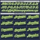 Custom Navy Neon Green Pinstripe Gray Two-Button Unisex Jersey Custom Navy Neon Green Pinstripe Gray Two-Button Unisex Jersey