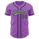 Custom Medium Purple Black-Gray Authentic rugby Jersey Custom Medium Purple Black-Gray Authentic rugby Jersey