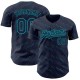 Custom Navy Teal 3D Pattern Design Slant Lines Authentic rugby Jersey Custom Navy Teal 3D Pattern Design Slant Lines Authentic rugby Jersey
