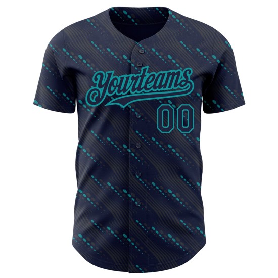Custom Navy Teal 3D Pattern Design Slant Lines Authentic rugby Jersey Custom Navy Teal 3D Pattern Design Slant Lines Authentic rugby Jersey